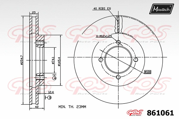 Disque de frein MAXTECH 861061
