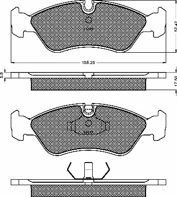 Kit de plaquettes de frein, frein à disque BSF 10142