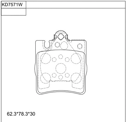 Kit de plaquettes de frein, frein à disque ASIMCO KD7571W
