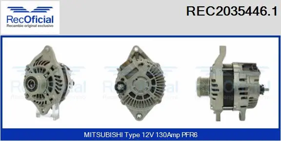Alternateur RECOFICIAL REC2035446.1