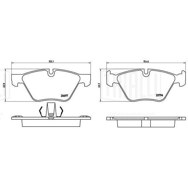 Kit de plaquettes de frein, frein à disque TRIALLI PF 4188