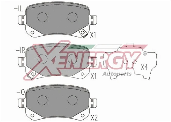 Kit de plaquettes de frein, frein à disque AP XENERGY X41266