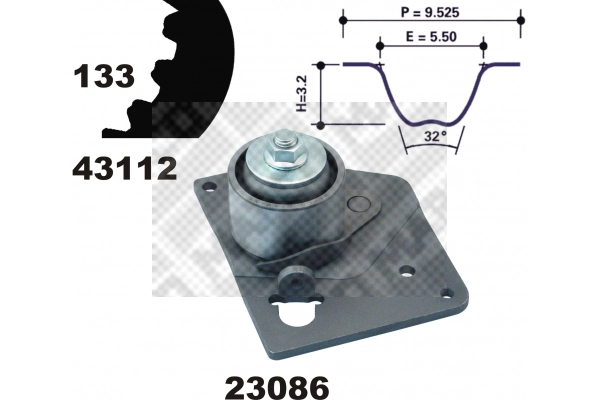 Kit de courroie crantée MAPCO 23103