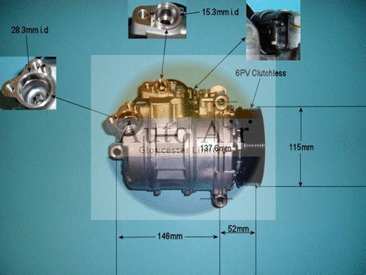 Compresseur, climatisation AUTO AIR GLOUCESTER 14-0034