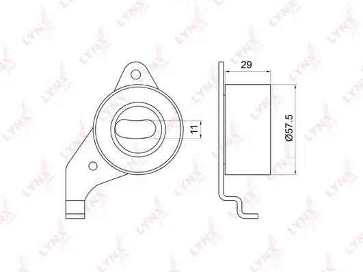 Poulie de tension, courroie crantée LYNXAUTO PB-1065