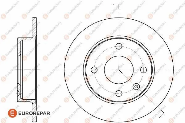 Disque de frein EUROREPAR 1618868080