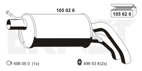Silencieux arrière ERNST 105026