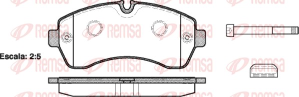 Kit de plaquettes de frein, frein à disque REMSA 1243.00