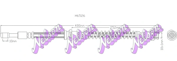 Flexible de frein KAWE H6526
