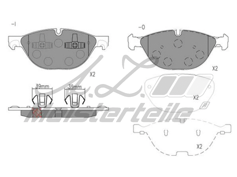 Kit de plaquettes de frein, frein à disque A.Z. Meisterteile AZMT-44-022-1620