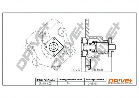Pompe à eau, refroidissement du moteur Dr!ve+ DP2310.10.021