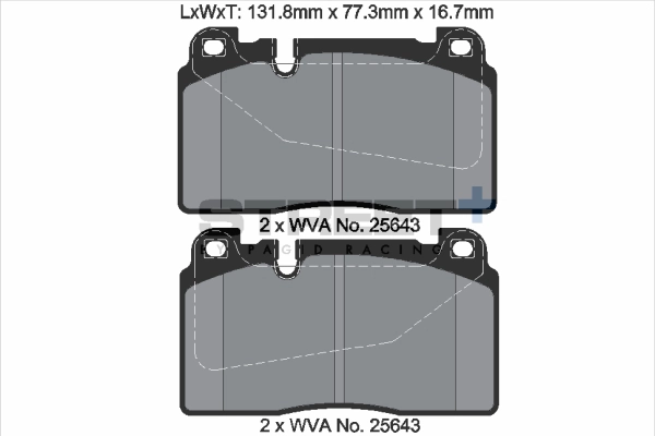 Kit de plaquettes de frein, frein à disque PAGID Racing T8121SP2001