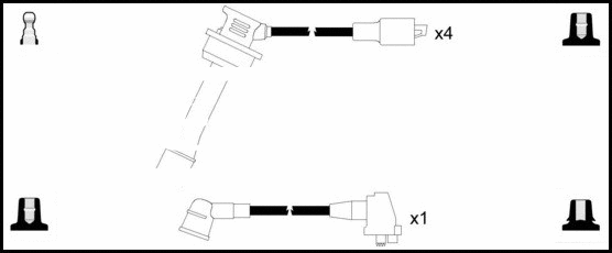 Kit de câbles d'allumage LEMARK HOES1126