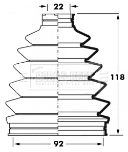 Jeu de joints-soufflets, arbre de commande BORG & BECK BCB6025