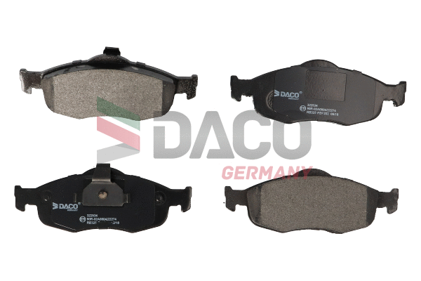 Kit de plaquettes de frein, frein à disque DACO Germany 322534