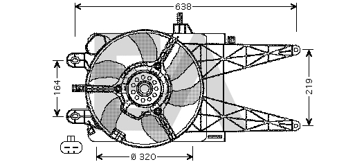 Ventilateur, refroidissement du moteur EACLIMA 33V25009