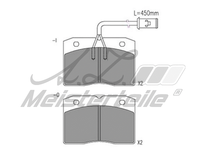 Kit de plaquettes de frein, frein à disque A.Z. Meisterteile AZMT-44-022-2138