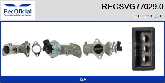 Vanne EGR RECOFICIAL RECSVG77029.0