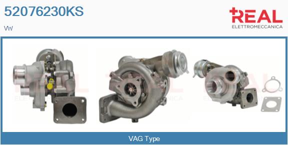Turbocompresseur, suralimentation REAL 52076230KS