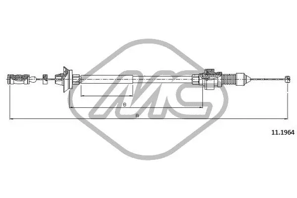 Câble d'accélération Metalcaucho 80900