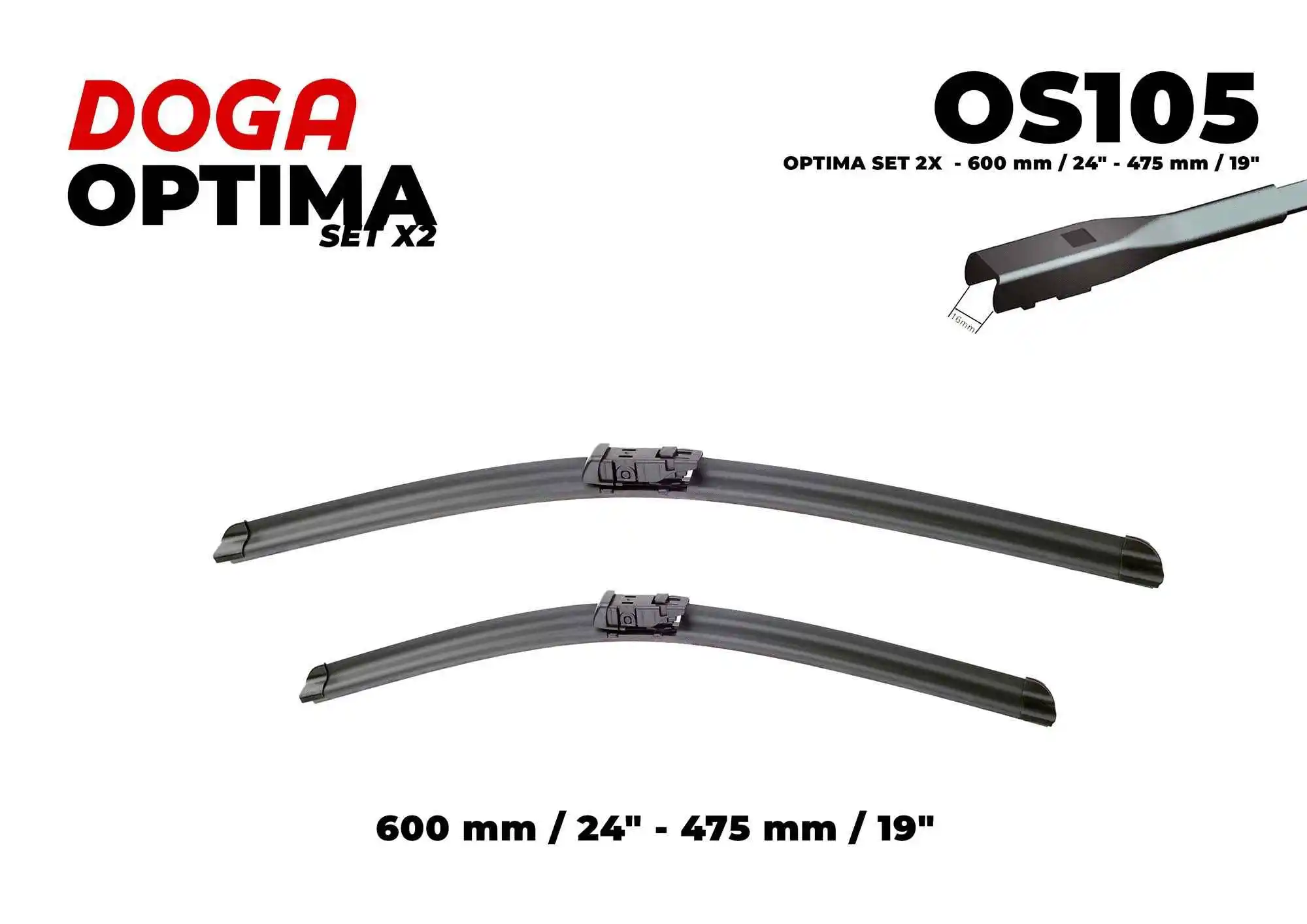 Balai d'essuie-glace DOGA OS105