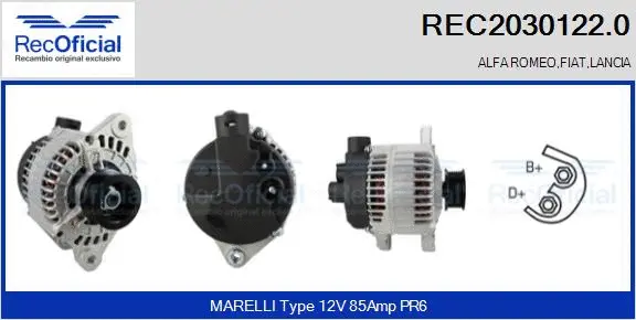 Alternateur RECOFICIAL REC2030122.0