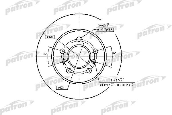 Disque de frein PATRON PBD1029