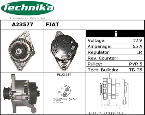 Alternateur Technika A23577