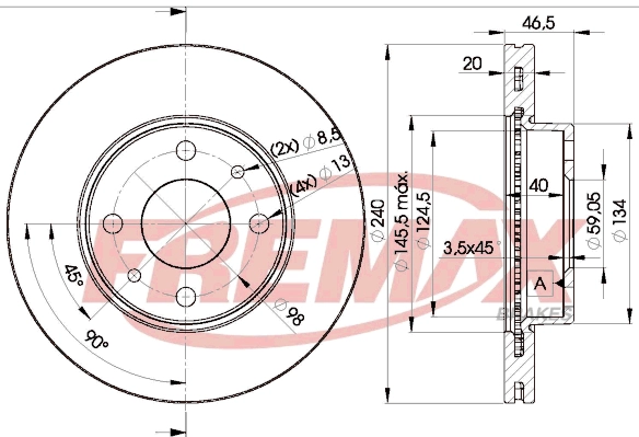 Disque de frein FREMAX BD-0178