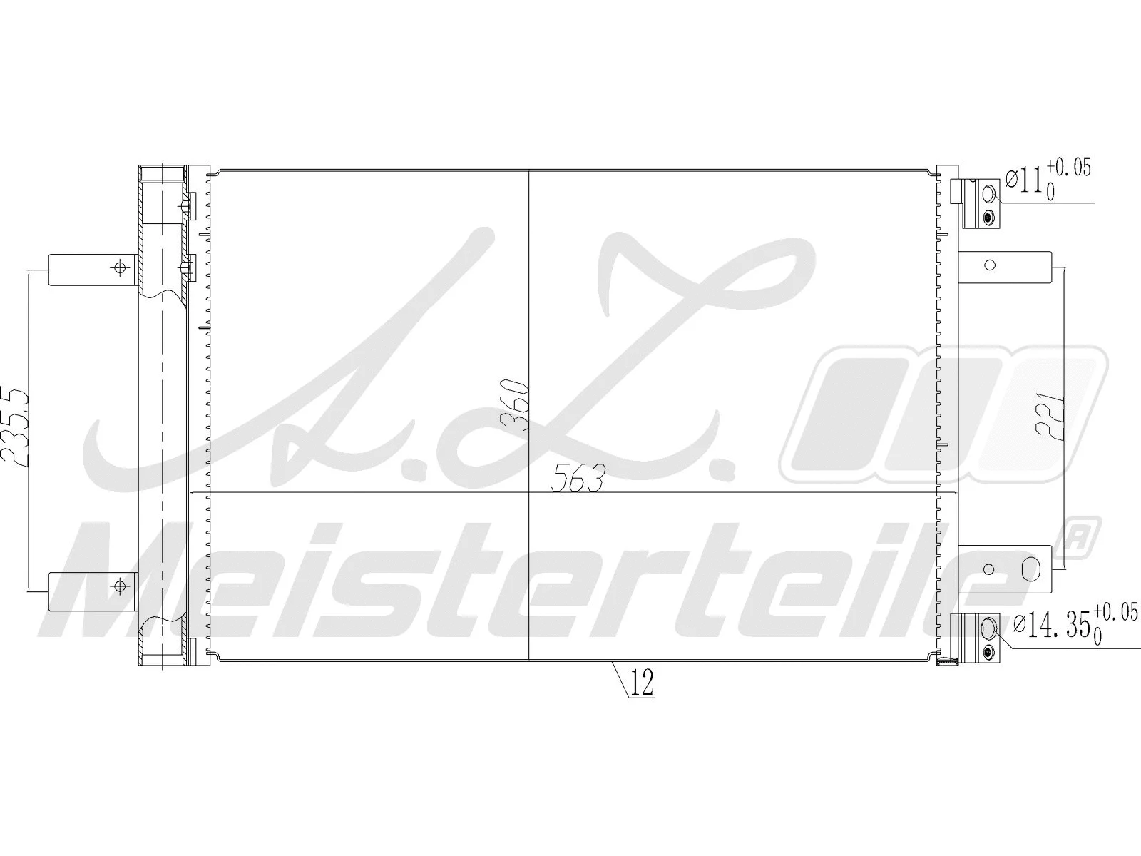 Condenseur, climatisation A.Z. Meisterteile AZMT-45-030-1579