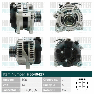Alternateur HOFFER H5540427