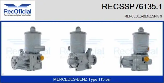 Pompe hydraulique, direction RECOFICIAL RECSSP76135.1