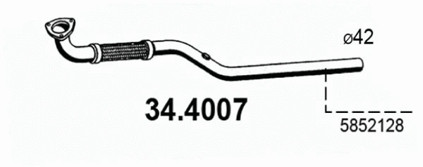 Tuyau d'échappement ASSO 34.4007