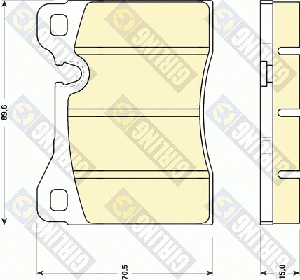 Kit de plaquettes de frein, frein à disque GIRLING 6102702