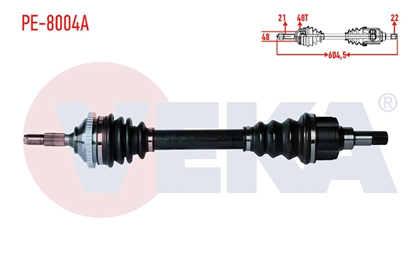 Arbre de transmission VEKA PE-8004A