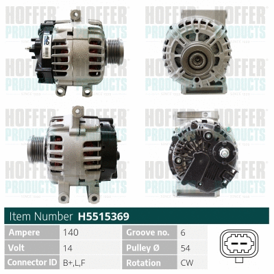 Alternateur HOFFER H5515369