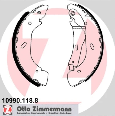 Jeu de mâchoires de frein ZIMMERMANN 10990.118.8