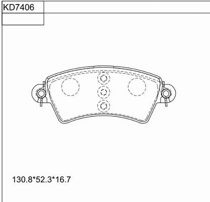 Kit de plaquettes de frein, frein à disque ASIMCO KD7406
