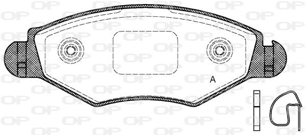 Kit de plaquettes de frein, frein à disque OPEN PARTS BPA0643.20