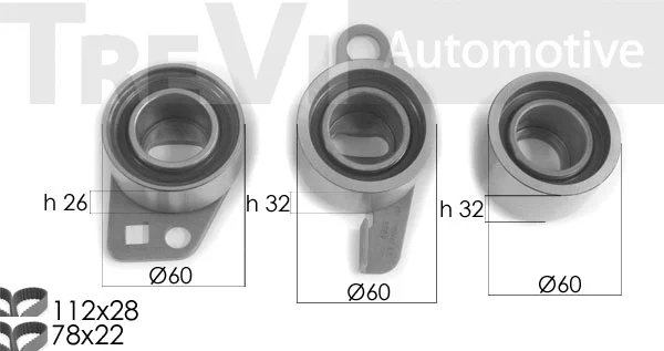 Kit de courroie crantée TREVI AUTOMOTIVE KD1368