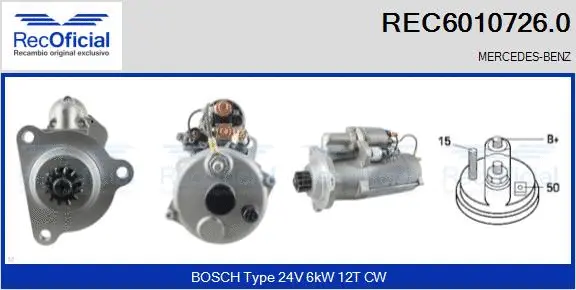 Démarreur RECOFICIAL REC6010726.0