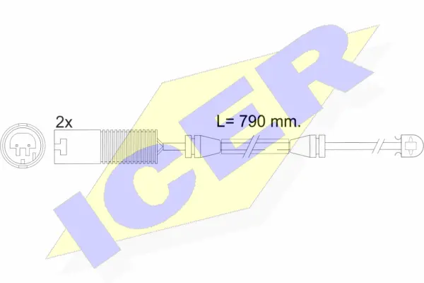 Contact d'avertissement, usure des plaquettes de frein ICER 610242 E C