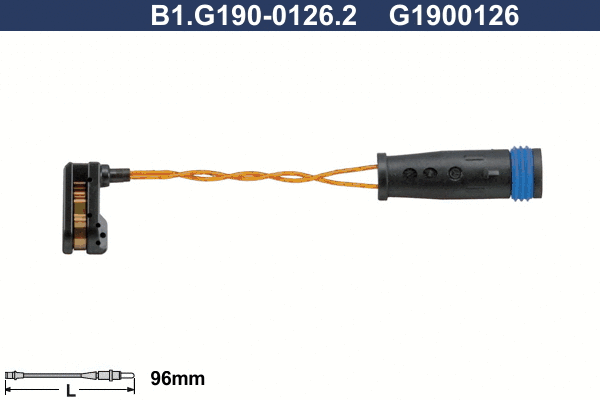 Contact d'avertissement, usure des plaquettes de frein GALFER B1.G190-0126.2