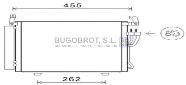 Condenseur, climatisation BUGOBROT 62-HY5241