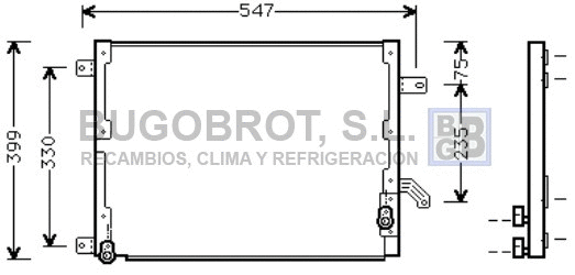 Condenseur, climatisation BUGOBROT 62-LC5068