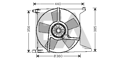 Ventilateur, refroidissement du moteur EACLIMA 33V54004