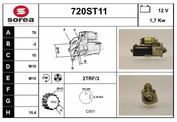Démarreur STARTCAR 720ST11