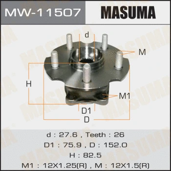 Kit de roulements de roue MASUMA MW-11507