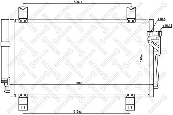 Condenseur, climatisation STELLOX 10-45642-SX