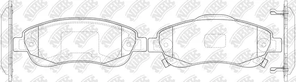 Kit de plaquettes de frein, frein à disque NiBK PN8808